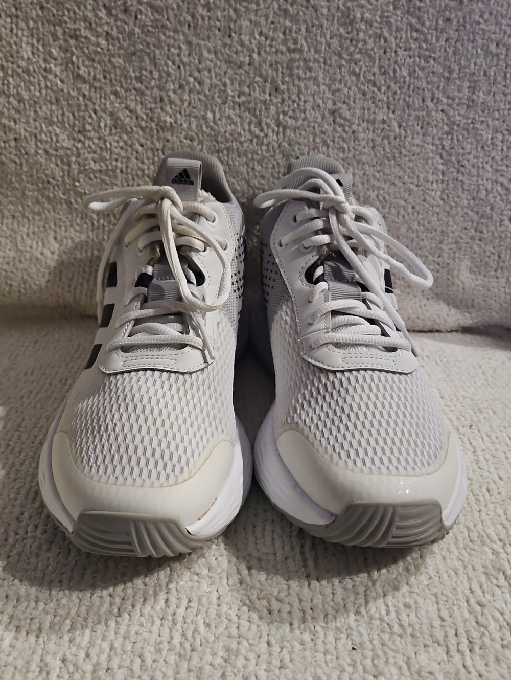 Men's Adidas White Mesh Running Sneakers Size 8